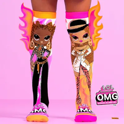 Șosete lungi colorate Madmia pentru fete fantasy LOL bee the Queen 6-99 ani