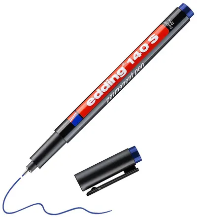 Marker permanent Edding 140 - albastru, S