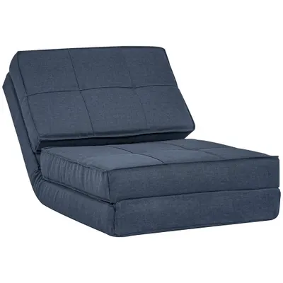 HOMCOM Pat pătrat cu spătar reglabil în 5 trepte și design pliabil | Aosom Romania