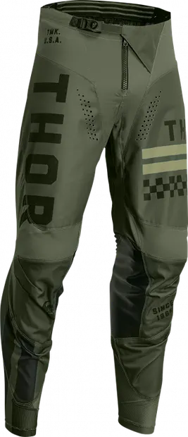 Pantaloni atv cross copii Thor Pulse Combat, culoare army, marime 26