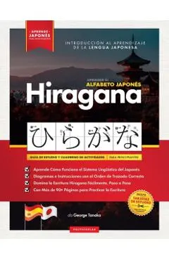 Aprender el Alfabeto Japonés - Hiragana, para Principiantes: Guía de Estudio Fácil, Paso a Paso, y Libro de Práctica de Escritura. Aprende Japonés y C