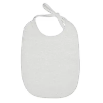 Set 10 bavete cu dubla fata, material tip prosop, White