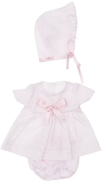 Haine pentru păpușă Asi Dolls - Coke, rochie roz cu șapcă și chiloți, 36 cm