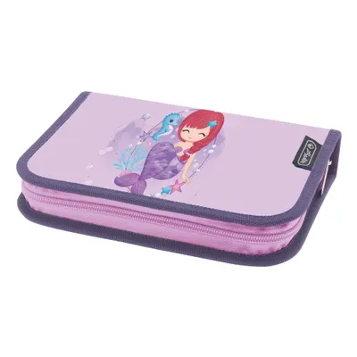 Penar echipat 34 piese, 2 clape, 13.5x19.5x3.5 cm, motiv Mermaid, Herlitz