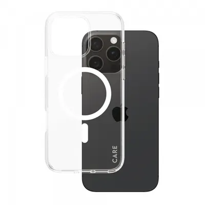 Husa MagSafe pentru Apple iPhone 16 Pro Max, PanzerGlass, Care Urban Combat, Transparenta Alba