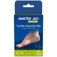 Plasturi hidrocoloidali sterili pentru bășici Mix Foot Care Master-Aid, 6 bucăți
