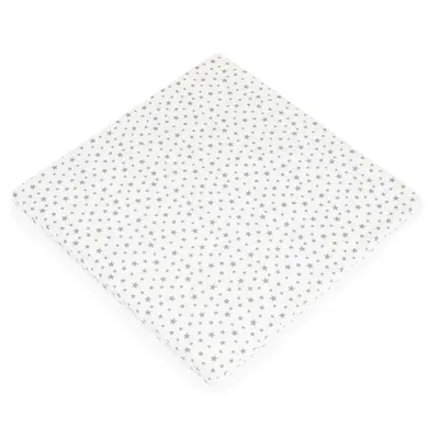 Saltea pentru tarc de joaca Moni Hugzzz Confort 88 x 88 x 5 cm Alb Stelute Gri