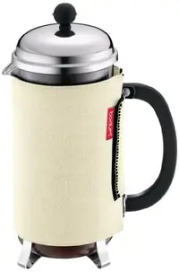 Husa pentru French Press - Nero Coffee Coat for Chambord Coffee Maker 1L, crem