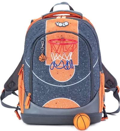 Ghiozdan școlar YOLO Pro - Basketball, cu 2 compartimente si un buzunar termic