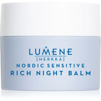 Lumene Nordic Sensitive [HERKKÄ] Rich Night Balm balsam de noapte cu efect calmant pentru piele sensibilă 50 ml