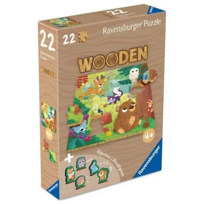 Ravensburger - Puzzle din lemn animalele padurii 22 piese