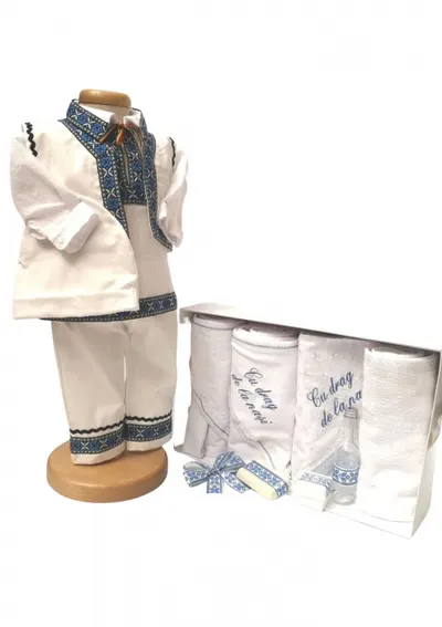 Set Botez Traditional Adi 2 a, 2 piese costumas traditional si trusou brodat