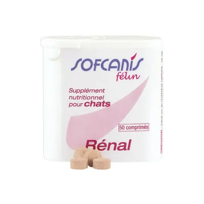 SOFCANIS Félin Renal, supliment sistem renal pisici, comprimate SOFCANIS Félin Renal, supliment sistem renal pisici, flacon, 50 comprimate
