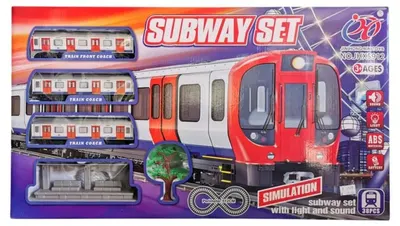 Tren cu baterii Raya Toys - Set Metrou