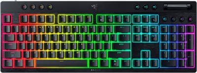 Tastatură mecanică Razer - BlackWidow V4 Low-profile HyperSpeed Green Switch, wireless, Linear, neagră