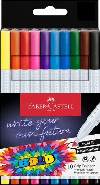 Carioci Faber-Castell - Grip Boldpen, 10 culori