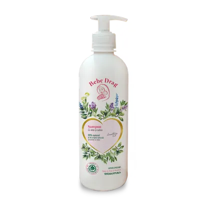 Sampon cu aloe si salvie Bebe Drag, 500ml, VivaNatura