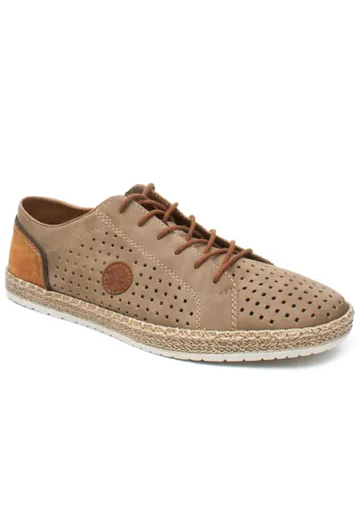 Pantofi barbati perforati B5213 64 maro nubuk - Maro