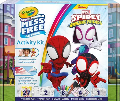 Set pentru colorat Crayola - Spidey, 42 piese