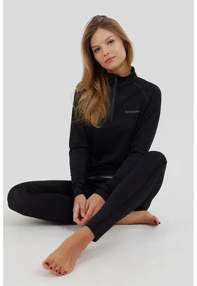 Bluza de trening cu izolatie Yade Thermo II Baselayer - Negru