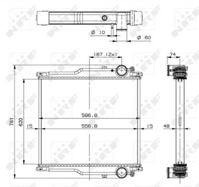 Radiator motor (fara cadru) potrivit RVI MIDLUM DXi5 DXi7 05.06
