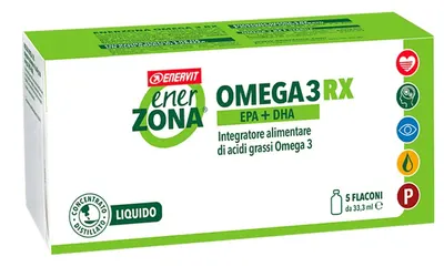 Omega 3 RX, lămâie, 5 flacoane, Enervit EnerZona
