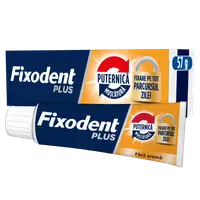 Crema adeziva Plus Strong Bite pentru proteza dentara completa si partiala, 57ml, Fixodent