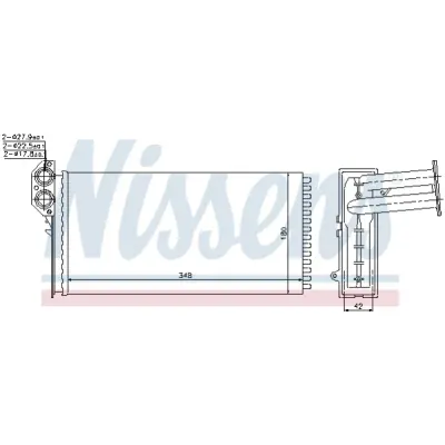 Schimbator caldura, incalzire habitaclu NISSENS 73941