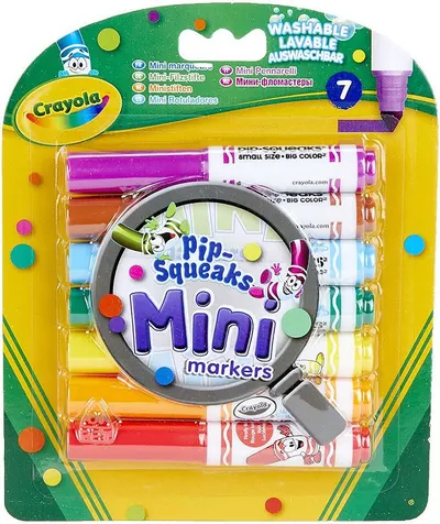 Set mini markere Crayola - Pip-Squeaks, 7 bucăți