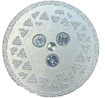 Disc diamantat galvanizat 2 fete diametru 65 mm prindere M14