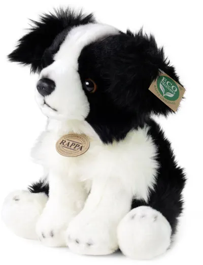 Jucărie de pluș Rappa Eco Friends - Câine Border Collie, 30 cm