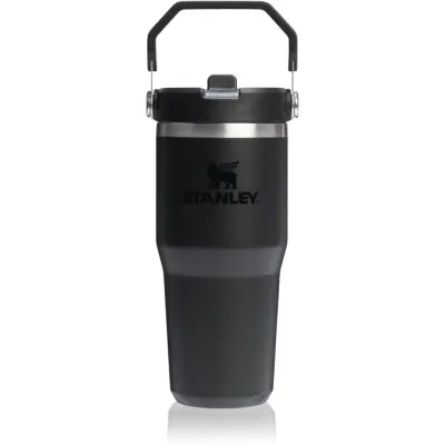 Stanley IceFlow™ Flip Straw 2.0 Tumbler sticlă termos din oțel inoxidabil Black 2.0 1 buc