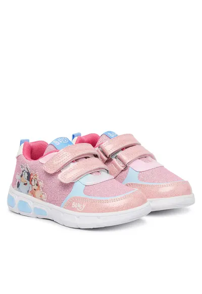 Pantofi sport copii - velcro - multicolor - material textil - Roz