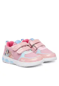 Pantofi sport copii - velcro - multicolor - material textil - Roz