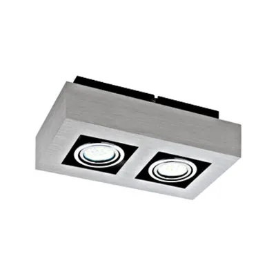 surface luminaire Loke 1 2x5W 3000K aluminium brushed IP20