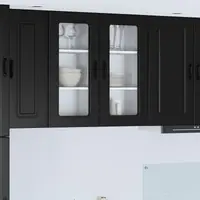 vidaXL Panou mașină de spălat vase Kalmar Negru 40 x 31 x 80 cm