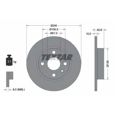 Disc frana TEXTAR 92111003