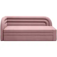 Canapea roz extensibilă/cu spațiu de depozitare cu tapițerie din chenille cu colț pe partea stângă 223 cm Fabillo – ELTAP