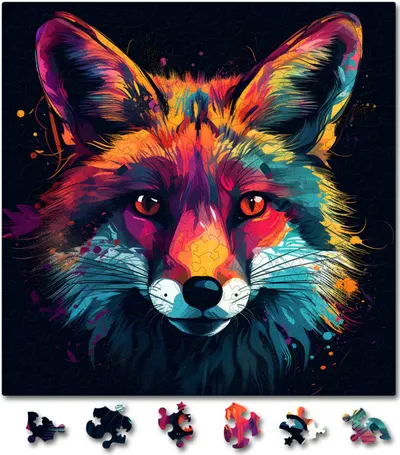 Puzzle din lemn - Vulpe 1