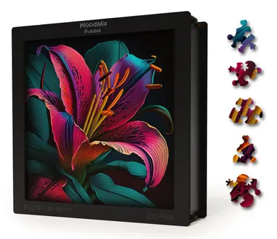Puzzle din lemn - Flori - Oriental Lily
