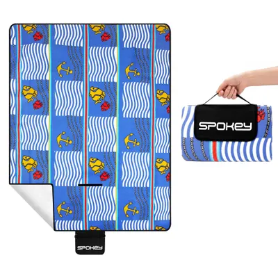 Patura picnic impermeabila 150x180 cm Spokey Picnic Amber, captusita cu aluminiu