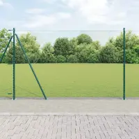 vidaXL Gard hexagonal cu bază din beton 50 x 1,6 m Verde Plasă