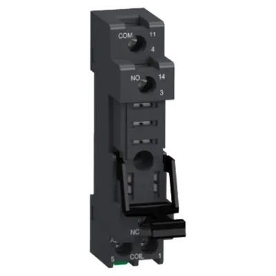 Priza relee electromecanice Harmony, borne cu surub, pentru relee RXG1, 10A, terminal de contact mixt