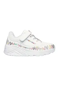 Pantofi sport Uno Lite- Heart Craze de piele ecologica cu model cu inimi - Rosu/Negru stins/Alb optic