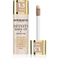 Dermacol Infinity fond de ten cu acoperire ridicată SPF 15 culoare 1.5 Ivory 20 g