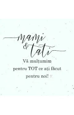 Felicitare pentru parinti: Multumiri