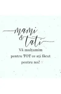 Felicitare pentru parinti: Multumiri