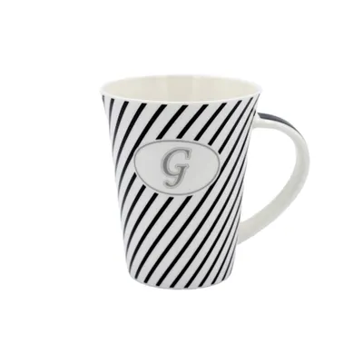 Cană din poțelan personalizată cu litera "G"