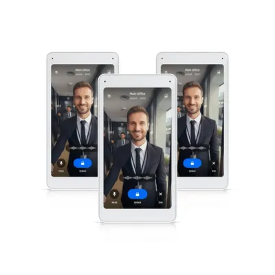 Kit display interfon Ubiquiti UA-Intercom-Viewer-3, 5 inch, tactil, audio bidirectional, live view, PoE, 3 bucati