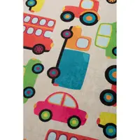 Covor antiderapant pentru copii Cars Ekru 100x150 cm